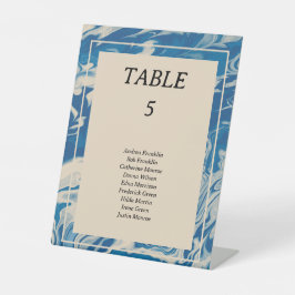 Número da Tabela de Casamento Costeiro Moderno de