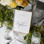 Número da Tabela de Casamento de Caligrafia Orçame<br><div class="desc">Design apresenta uma fonte manuscrita e um design minimalista moderno. Projetado para coordenar com a coleção de convites de casamento "ESSENTIALS". Para alterar os detalhes,  clique em "Personalizar". Veja o link de coleção nesta página para ver todos os itens correspondentes neste belo design ou veja a coleção aqui: https://bit.ly/3iNzQAD</div>
