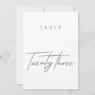 Número da Tabela de Casamento de Caligrafia Orçame