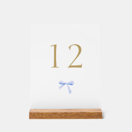 Número da Tabela de Casamento de Fita Branca e Azu