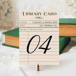 Número da Tabela de Casamento do Livro da Bibliote