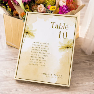 Número da Tabela de Nomes de Convidado de Casament