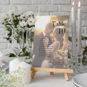 Número da Tabela de Nomes de Convidado de Casament