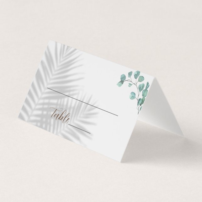 Número da Tabela Eucalyptus e nome Cartões de Colo (Frente)