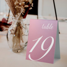 Número de Casamento Elegante em Glitter Rosa