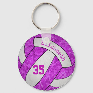 número de chaveiro de voleibol feminino rosa-quent