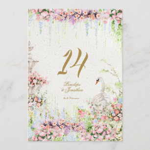 Número de Mesa de Casamento 5 X 7 Château Francês