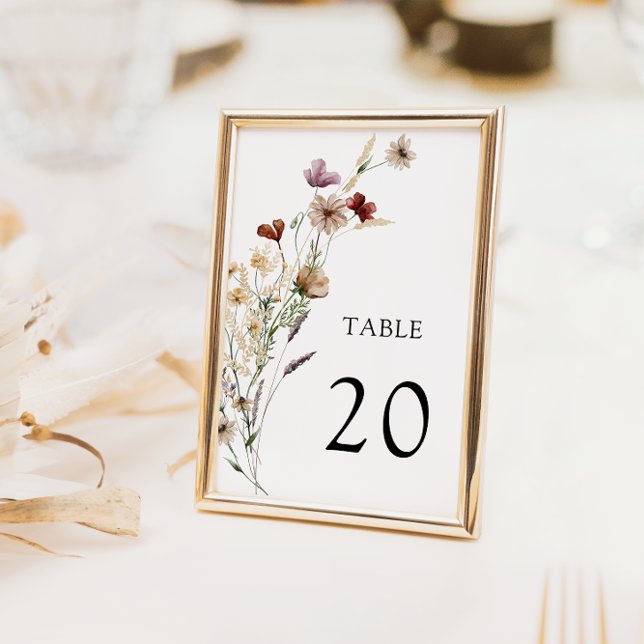 Número de Mesa de Casamento Boho (Criador carregado)