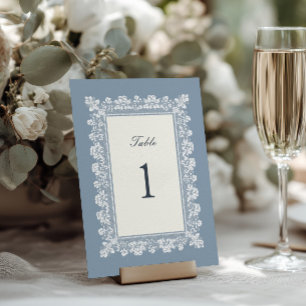 Número de Mesa de Casamento com Moldura de Renda A