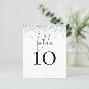 Número de Mesa de Casamento em Letra de Glitter Pr