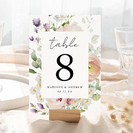 Número de Mesa de Casamento Floral de Primavera De