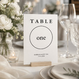Número de Mesa de Casamento Minimalista Geométrico
