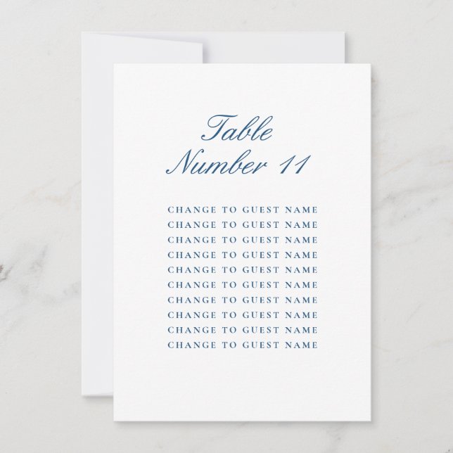 Número de Mesa de Casamento Personalizado Assentos (Frente)