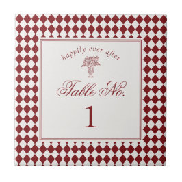 Número de Mesa de Casamento Xadrez Harlequim Merlo