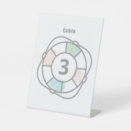 Número de Mesa de Colete Salvavidas para Chá de Be