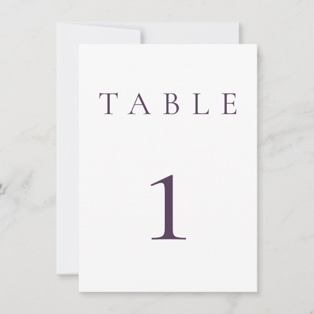 Número de Tabela de Casamento/Eventos Roxo de Amei (Frente)