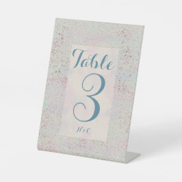 Número de tabela de cobre azul moderno e elegante 