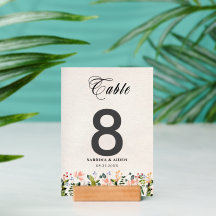 Número de Tabela de Flores Selvagem Sem Costura