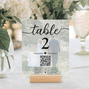 Número de Tabela de Script de Código QR de Casamen