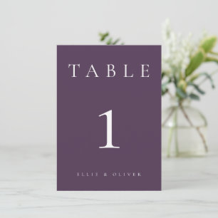 Número de Tabela Plum Purple Weding/Event III