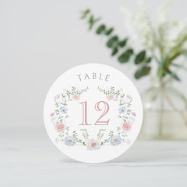 Número de Tabela Redonda de Quadro Floral Elegante