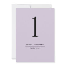 Número de Tabela Roxo Elegante e Simples