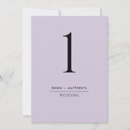 Número de Tabela Roxo Elegante e Simples