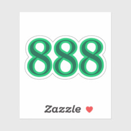 Número do Anjo das Bênçãos 888 Adesivo