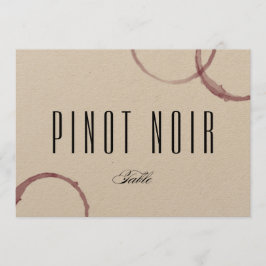 Número do cartão de mesa da adega Wine Stains