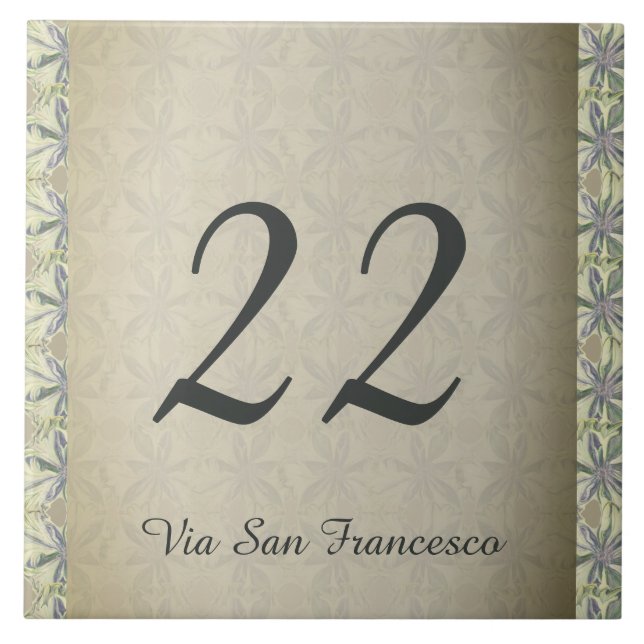 Número e Rua da Casa de Cyanus, desenhada à mão (Frente)