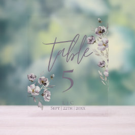 Número mínimo de tabela de cor d'água roxa escura