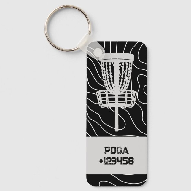 Número PDGA personalizável Chaveiro de Golf de Dis (Frente)