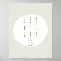 números 1-10. contagem. POSTER e IMPRESSÕES