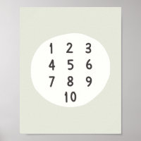 números 1-10 contando Poster e Impressões