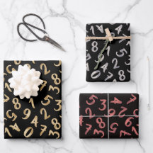 Números bonitos Matemática de padrão Dourado Rosa