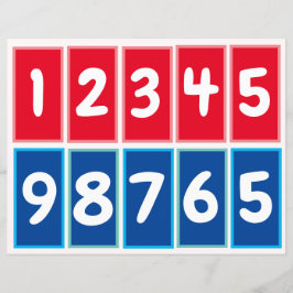 Números de 1 a 9 para Praticar Pares de Dezenas