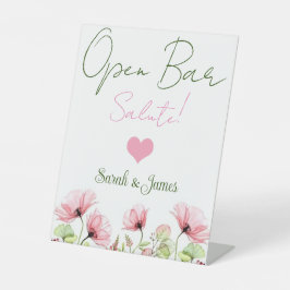 Números de bares abertos de casamento elegantes e