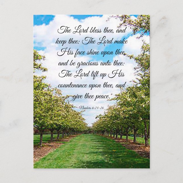 Números de cartão postal 6:24-26 (Frente)