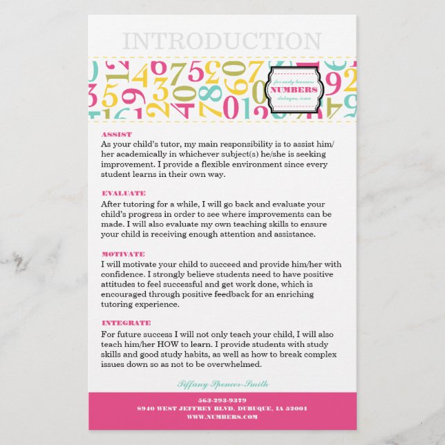 Números de folheto 5.5x8.5 (Frente)