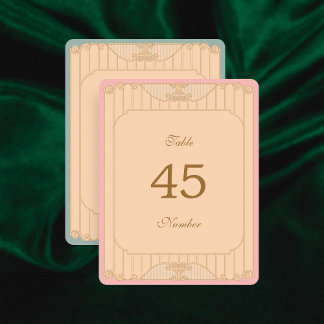 Números de Mesa de Casamento Art Nouveau Ornamenta