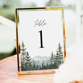 Números de Mesa de Casamento de Pinheiro de Flores