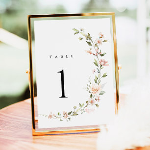 Números de Mesa de Casamento Floral Beijo de Pêsse