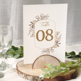 Números De Mesa De Casamento Floral De Algodão Rus