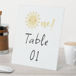 Números de mesa para 1º aniversário do Cute Little