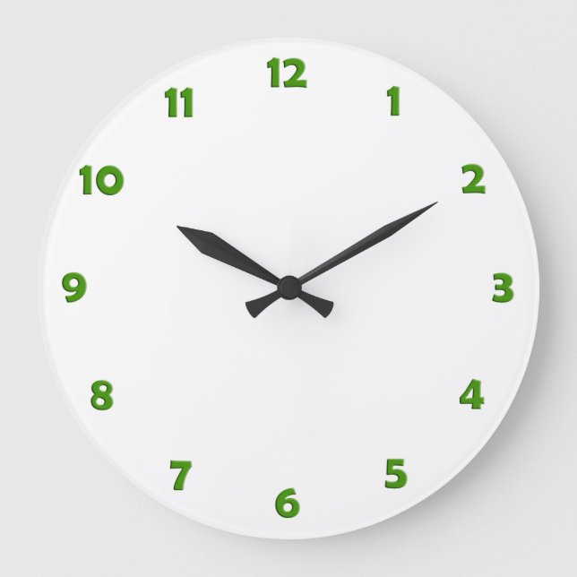 Números de rosto do relógio - verde (Frente)