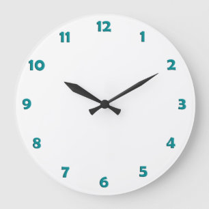 Números de Rosto do Relógio - Verde oceânico