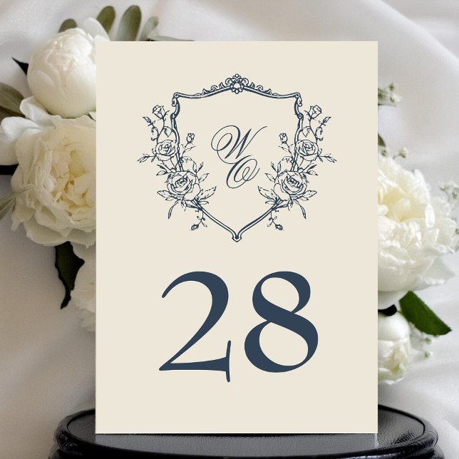 Números de Tabela de Casamento de Creme de Marinho (Criador carregado)