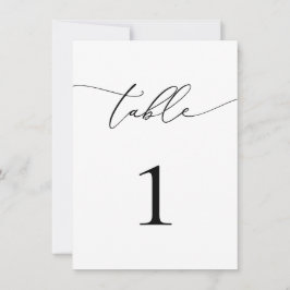 Números de Tabela de Casamento/Evento Preto e Bran