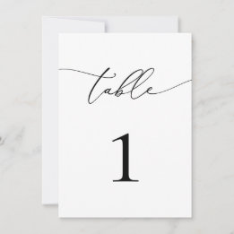 Números de Tabela de Casamento/Evento Preto e Bran