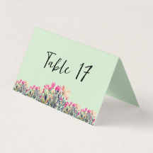 Números de tabela verde da Casa Floral